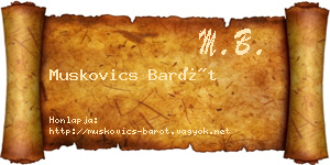 Muskovics Barót névjegykártya